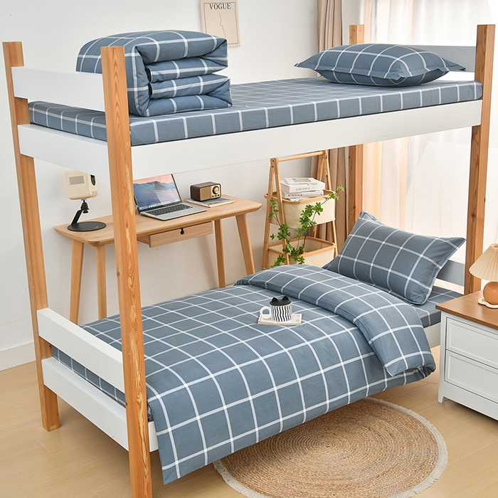 91家纺网 家纺一手货源 找家纺 乐旗家纺 2024新款13372床单款三件套 海蓝格