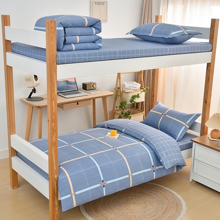 91家纺网 家纺一手货源 找家纺 （总）乐旗家纺 2025新款13372全棉学生宿舍床单款三件套纯棉六件套