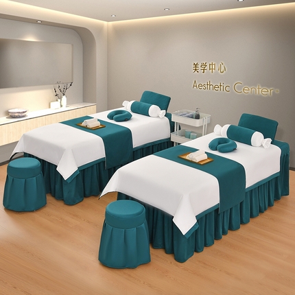 91家纺网 家纺一手货源 找家纺 （总）诗薇娅 2024新款按摩床床罩四件套