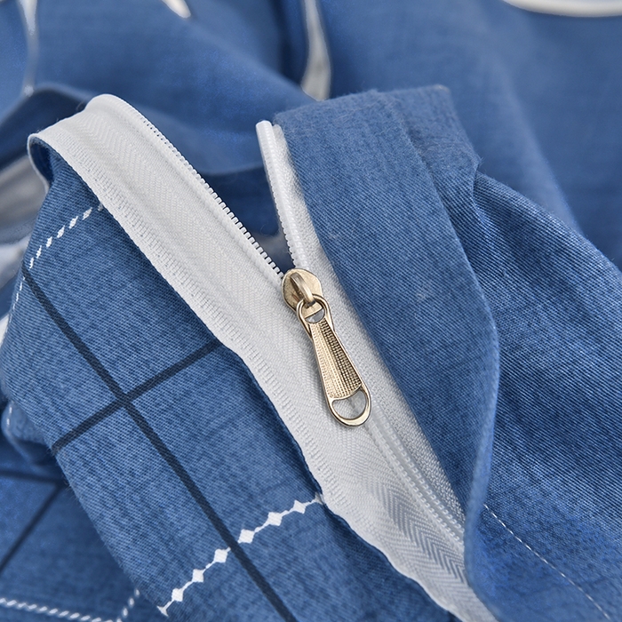 91家纺网 家纺一手货源 找家纺 乐旗家纺 2024新款13372床单款三件套 金榜题名-蓝