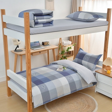 91家纺网 家纺一手货源 找家纺 （总）乐旗家纺 2025新款13372全棉学生宿舍床单款三件套纯棉六件套