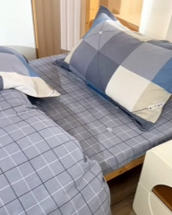 91家纺网 家纺一手货源 找家纺 2026新款宿舍上下铺12868纯棉三件套 爱尚-灰