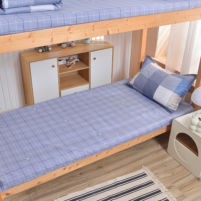 91家纺网 家纺一手货源 找家纺 2026新款宿舍上下铺12868纯棉三件套 三体-深蓝