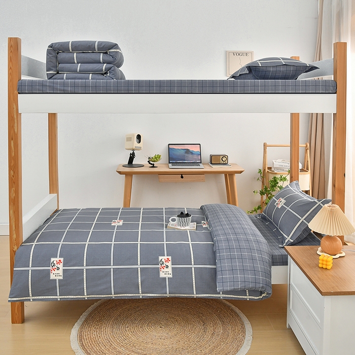 91家纺网 家纺一手货源 找家纺 乐旗家纺 2024新款13372床单款三件套 金榜题名-灰