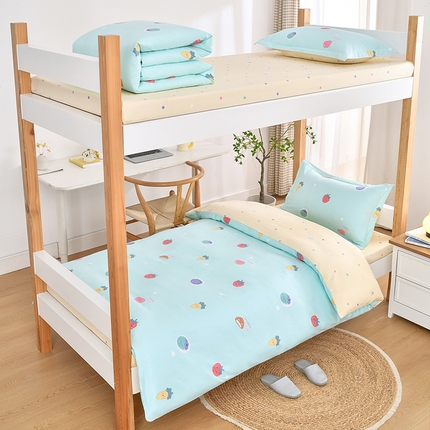 乐旗家纺 2024新款13372小清新床单款-床笠款-三件套-六件套 清新草莓