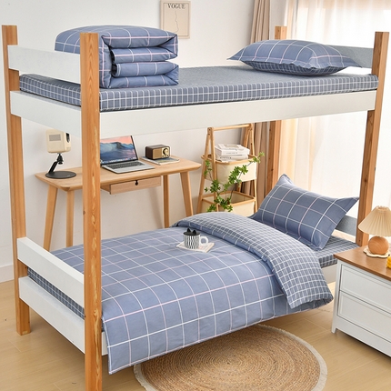 91家纺网 家纺一手货源 找家纺 （总）乐旗家纺 2025新款13372全棉学生宿舍床单款三件套纯棉六件套