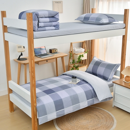 91家纺网 家纺一手货源 找家纺 （总）乐旗家纺 2025新款13372全棉学生宿舍床单款三件套纯棉六件套