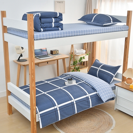 乐旗家纺 2024新款13372床单款三件套 大帅格