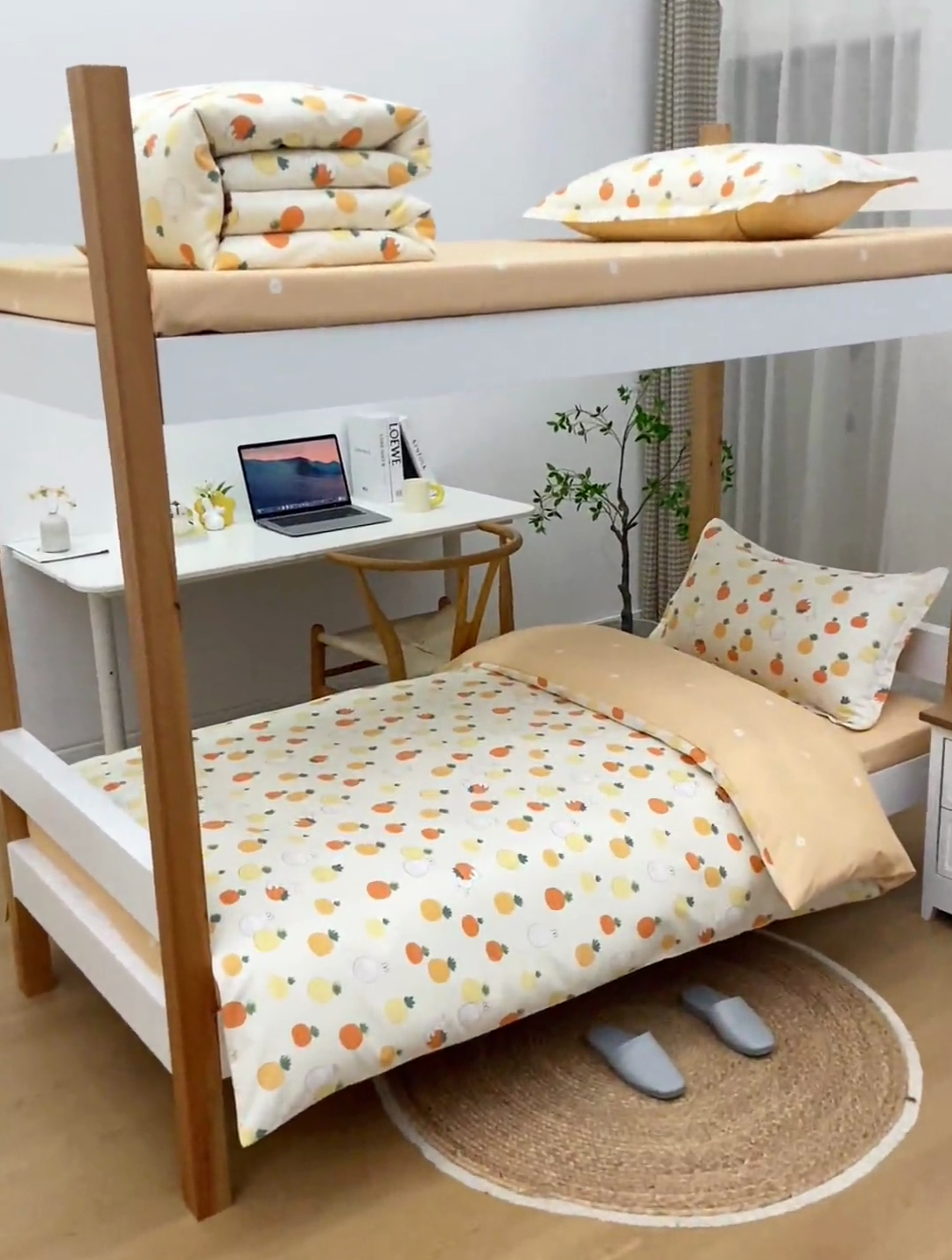 91家纺网 家纺一手货源 找家纺 乐旗家纺 2024新款13372小清新床单款-床笠款-三件套-六件套 抱抱萝