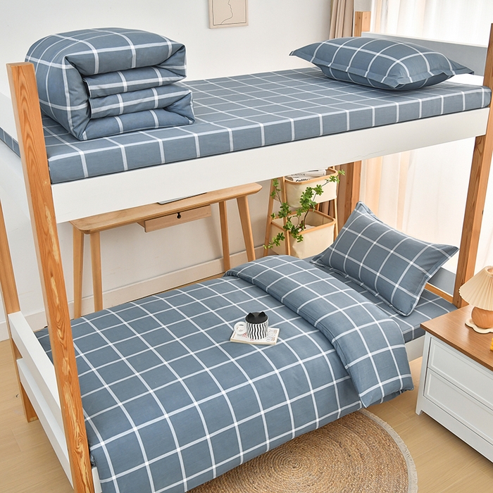 91家纺网 家纺一手货源 找家纺 乐旗家纺 2024新款13372床单款三件套 海蓝格