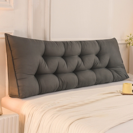 91家纺网 家纺一手货源 找家纺 （总）碧尔家居 2025新款床上靠枕三角靠背榻榻米软包学生宿舍加高护腰靠垫简约加高双排扣