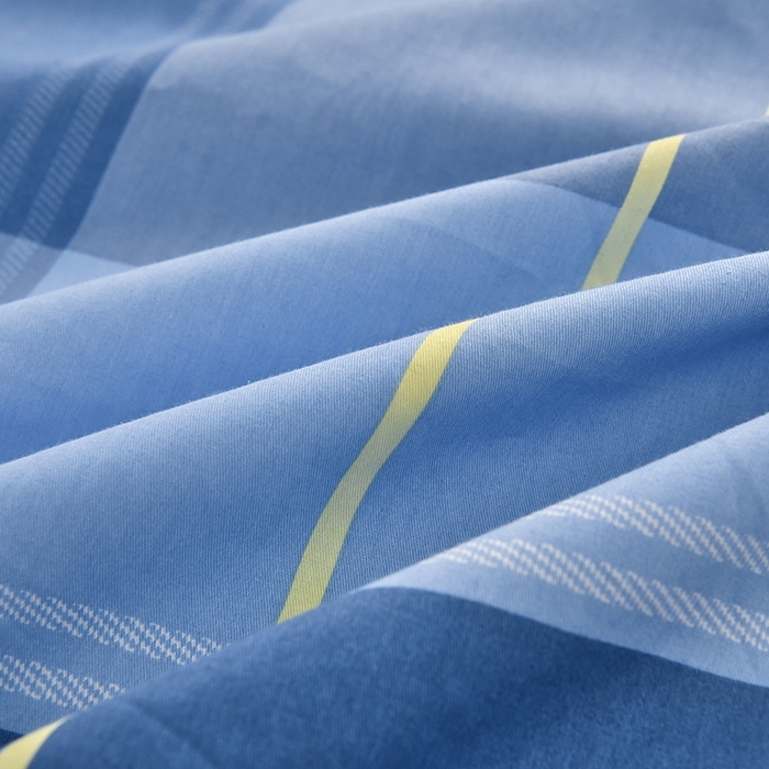 91家纺网 家纺一手货源 找家纺 乐旗家纺 2024新款13372床单款三件套 蓝调青春