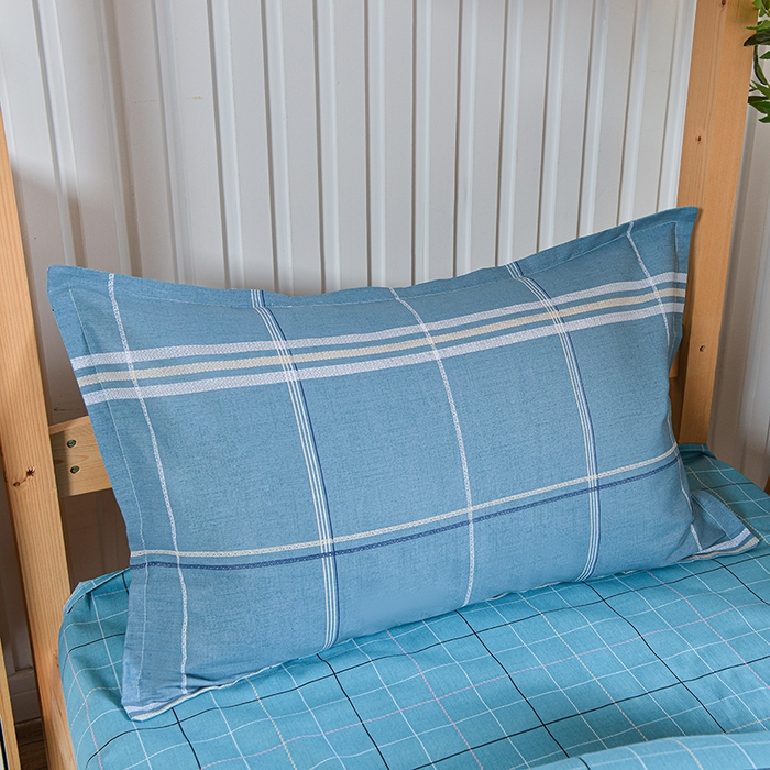 91家纺网 家纺一手货源 找家纺 2026新款宿舍上下铺12868纯棉三件套 夕瑞格调-绿