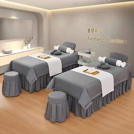 91家纺网 家纺一手货源 找家纺 （总）诗薇娅 2024新款按摩床床罩四件套