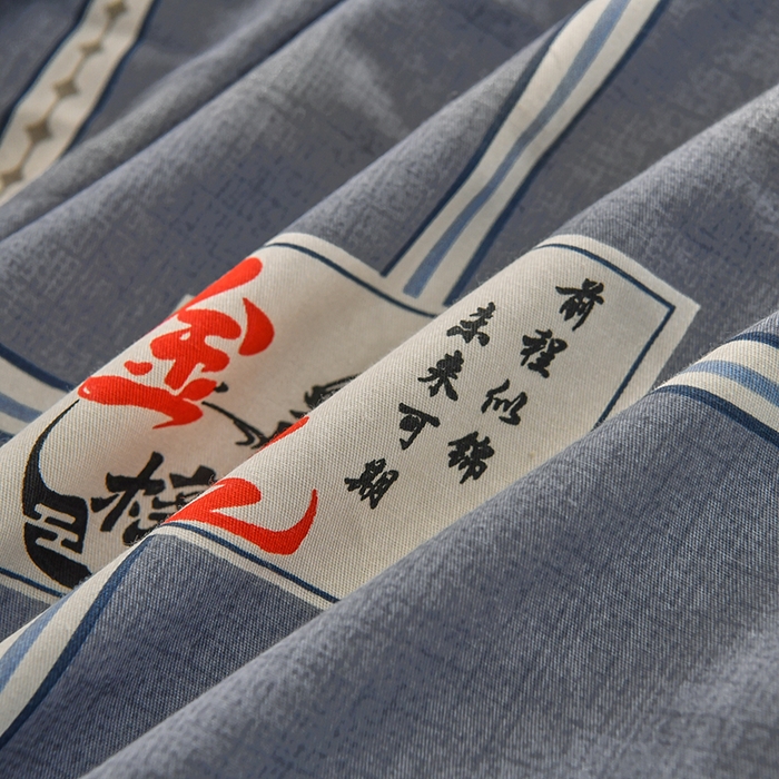 91家纺网 家纺一手货源 找家纺 乐旗家纺 2024新款13372床单款三件套 金榜题名-灰