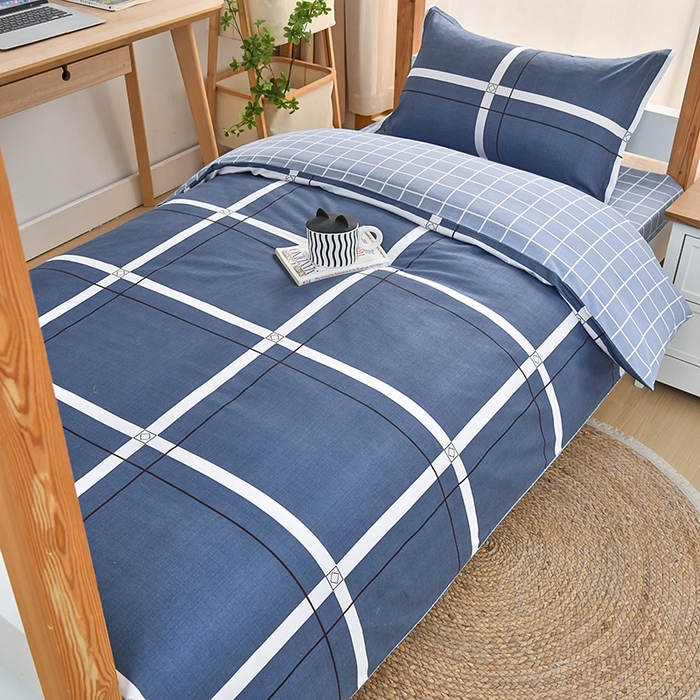 91家纺网 家纺一手货源 找家纺 乐旗家纺 2024新款13372床单款三件套 大帅格