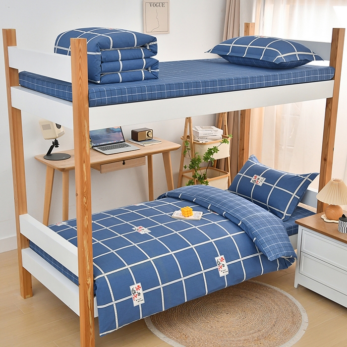 91家纺网 家纺一手货源 找家纺 乐旗家纺 2024新款13372床单款三件套 金榜题名-蓝