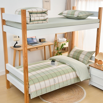 91家纺网 家纺一手货源 找家纺 （总）乐旗家纺 2025新款13372全棉学生宿舍床单款三件套纯棉六件套