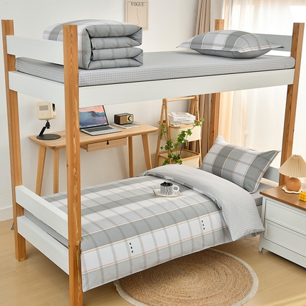 91家纺网 家纺一手货源 找家纺 （总）乐旗家纺 2025新款13372全棉学生宿舍床单款三件套纯棉六件套