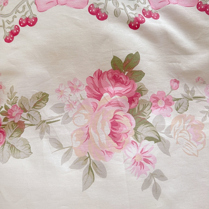 91家纺网 家纺一手货源 找家纺 乐童 2024新款直播爆款13070纯棉印花吊边款一字绣四件套第八波甜蜜蜜