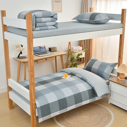 91家纺网 家纺一手货源 找家纺 （总）乐旗家纺 2025新款13372全棉学生宿舍床单款三件套纯棉六件套