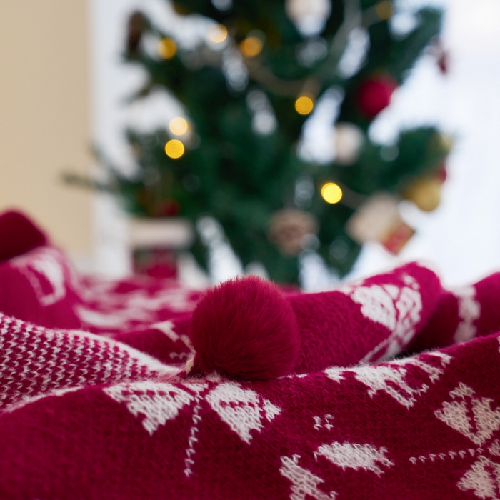 91家纺网 家纺一手货源 找家纺 苏艺针织盖毯 2024新款针织圣诞新年款毛毯 两情相悦