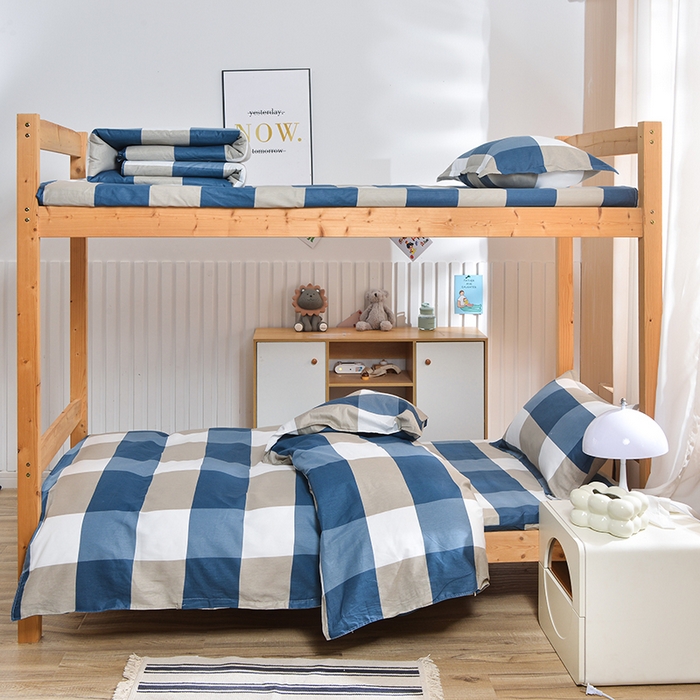 91家纺网 家纺一手货源 找家纺 2026新款宿舍上下铺12868纯棉三件套 都市柔情