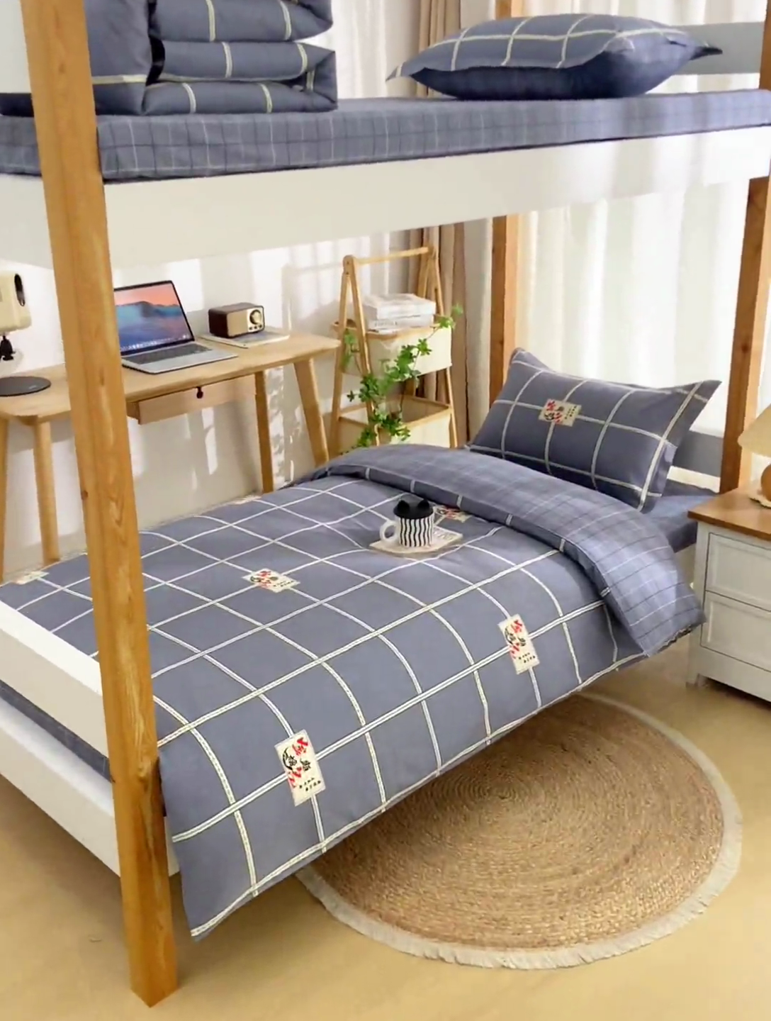 91家纺网 家纺一手货源 找家纺 乐旗家纺 2024新款13372床单款三件套 金榜题名-灰