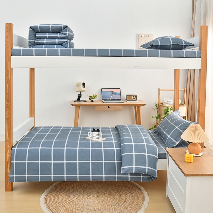 91家纺网 家纺一手货源 找家纺 乐旗家纺 2024新款13372床单款三件套 海蓝格