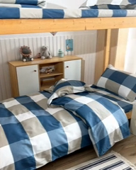 91家纺网 家纺一手货源 找家纺 2026新款宿舍上下铺12868纯棉三件套 都市柔情