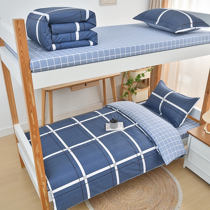 91家纺网 家纺一手货源 找家纺 乐旗家纺 2024新款13372床单款三件套 大帅格