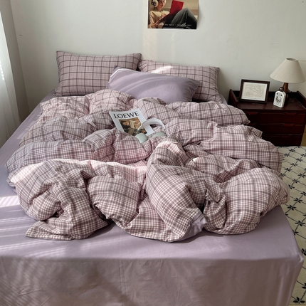 91家纺网 家纺一手货源 找家纺 （总）三朵家纺 2024新款提花华夫格四件套