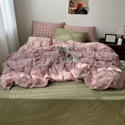 91家纺网 家纺一手货源 找家纺 （总）三朵家纺 2024新款提花华夫格四件套