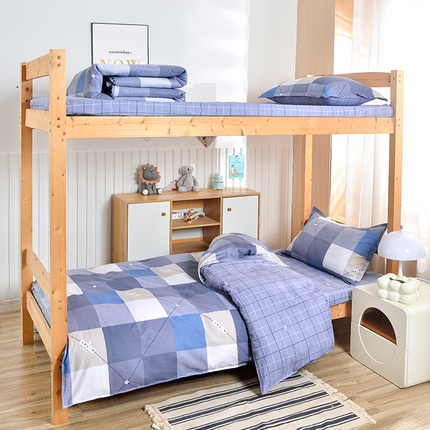 2026新款宿舍上下铺12868纯棉三件套 三体-深蓝