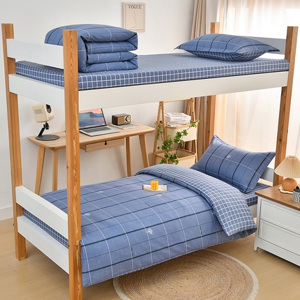 91家纺网 家纺一手货源 找家纺 （总）乐旗家纺 2025新款13372全棉学生宿舍床单款三件套纯棉六件套