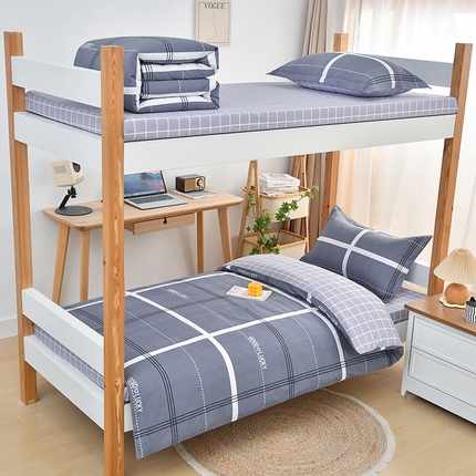 91家纺网 家纺一手货源 找家纺 （总）乐旗家纺 2025新款13372全棉学生宿舍床单款三件套纯棉六件套