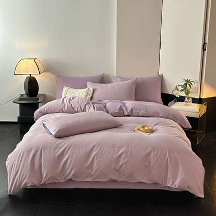 91家纺网 家纺一手货源 找家纺 （总）三朵家纺 2024新款浮雕提花水洗棉四件套-场景一