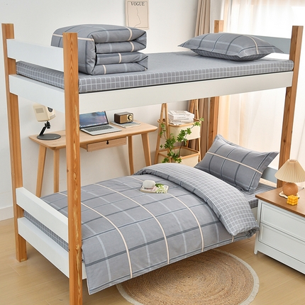 91家纺网 家纺一手货源 找家纺 （总）乐旗家纺 2025新款13372全棉学生宿舍床单款三件套纯棉六件套