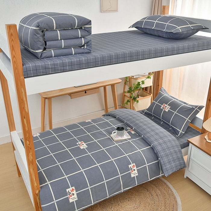 91家纺网 家纺一手货源 找家纺 乐旗家纺 2024新款13372床单款三件套 金榜题名-灰