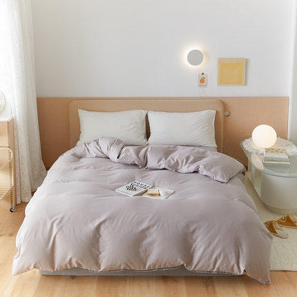 2024新款40s全棉透气亲肤双层纱四件套单品系列-单被套 太空灰