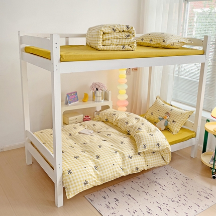 91家纺网 家纺一手货源 找家纺 贝扬思家纺 2025新款亲肤棉印花三件套系列 温柔-黄