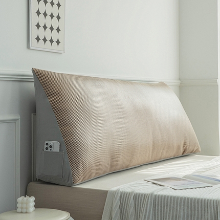 91家纺网 家纺一手货源 找家纺 （总）爱妮灵 2024新款冰丝藤席床头靠垫软包夏天床上靠背靠枕宿舍枕头护腰孕妇枕