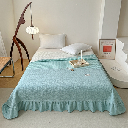 91家纺网 家纺一手货源 找家纺 （总）源舜家纺 2025新款全棉色织拼接款床盖 