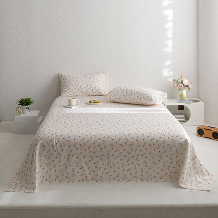 91家纺网 家纺一手货源 找家纺 （总）2024新款40s全棉透气亲肤双层纱四件套单品系列-单床单