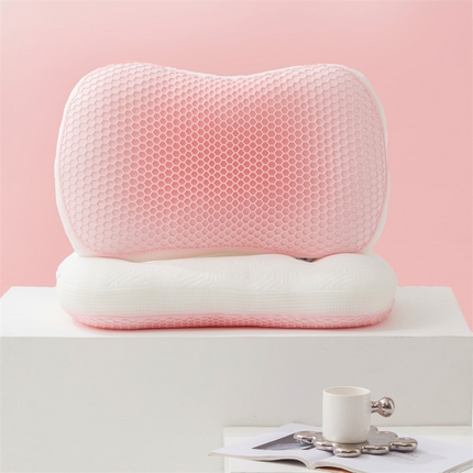 91家纺网 家纺一手货源 找家纺 枕芯真意 2024新款凉感枕TPE果胶羽丝枕夏季枕芯猫肚皮释压枕头枕芯 轻奢粉