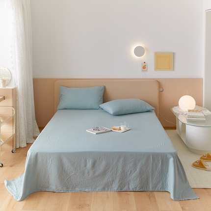 91家纺网 家纺一手货源 找家纺 （总）2024新款40s全棉透气亲肤双层纱四件套单品系列-单床单