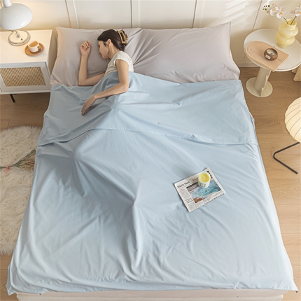 91家纺网 家纺一手货源 找家纺 （总）佳汐蓝 2024新款全棉纯色双拼睡袋