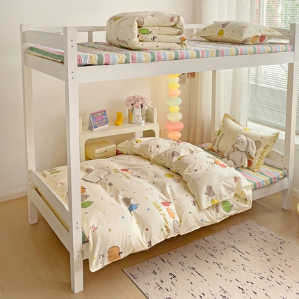 91家纺网 家纺一手货源 找家纺 贝扬思家纺 2025新款亲肤棉印花三件套系列 南瓜园