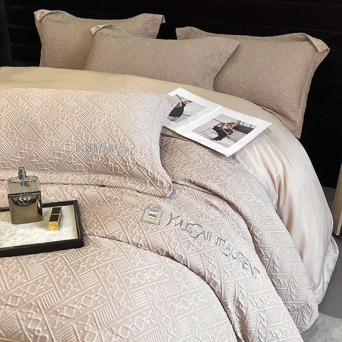 91家纺网 家纺一手货源 找家纺 优悦 2024新款时尚提花四件套-卡乐 卡乐-香槟