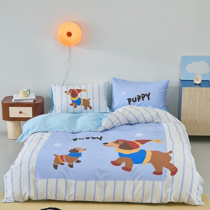 91家纺网 家纺一手货源 找家纺 原研家居 2024新款40支全棉13070平网印花系列（第2批） 汪可爱